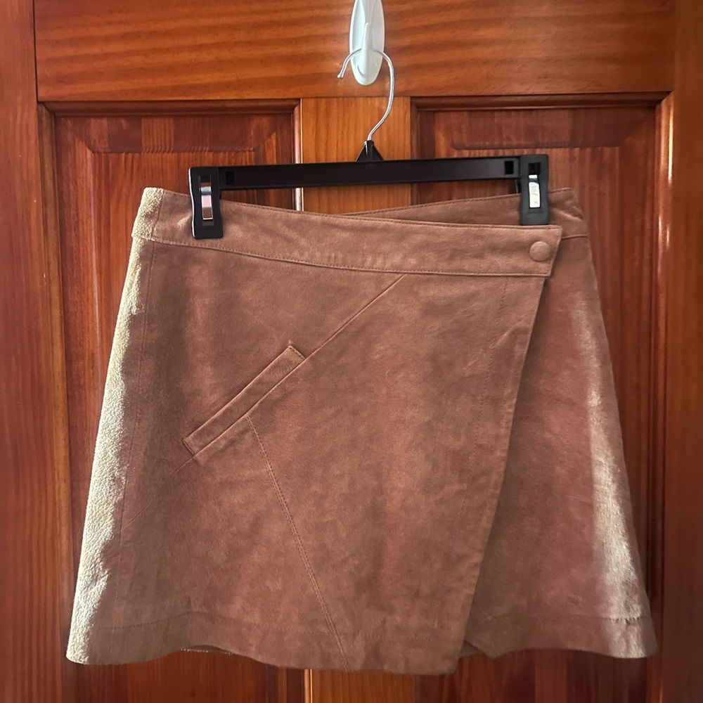 Blank NYC Brown Suede Skirt